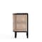 Manhattan Comfort End Tables, 11.81 in W, 15.94 in L, 24.41 in H, Natural Cane 2-NSCA01-BK - alternate 2